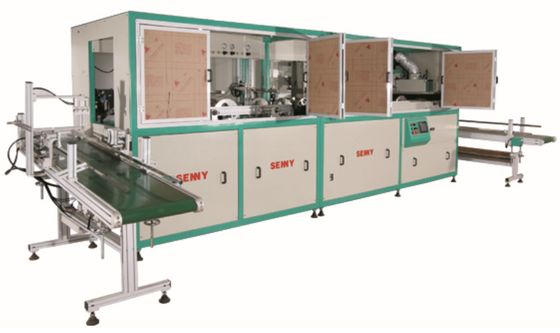 Mesin Sablon Layar Otomatis Penuh Ember Bulat Plastik Multiwarna 18pcs/Min