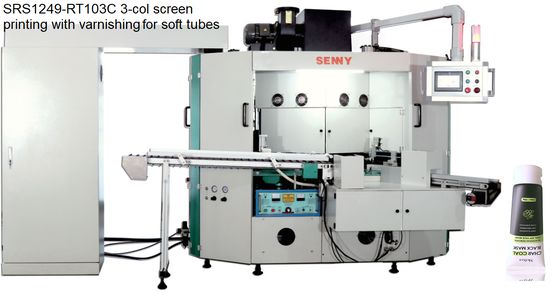 SRS1249-DR3CH Mesin Hot Stamping Otomatis 4 Stasiun 3 Warna Ketahanan Tinggi