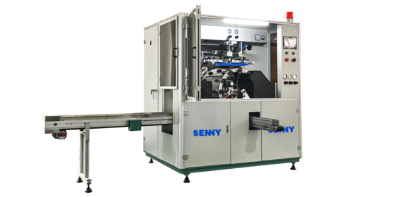 Mesin Cetak Layar Datar Tipe Rotary Otomatis 1-Warna Dengan Fungsi Perawatan Api