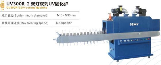 Semi-Automatic UV Curing Machine With UV Exhaust Cooling System For Curing Plastic Containers And Items