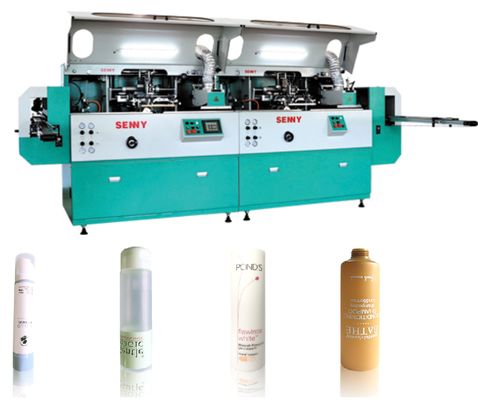 12 Color UV Curing Tube Screen Printing Machine Untuk Kontainer 5000pcs/Hr