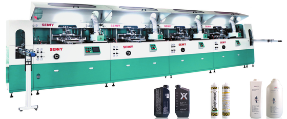 1-8 Color Bottle Screen Printer For Plastic Bottles And Cans With Servo Motor