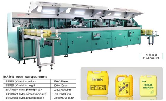 220VAC 1200pcs/Hr Semi Automatic Flat Screen Printing Machine Mesin cetak layar datar