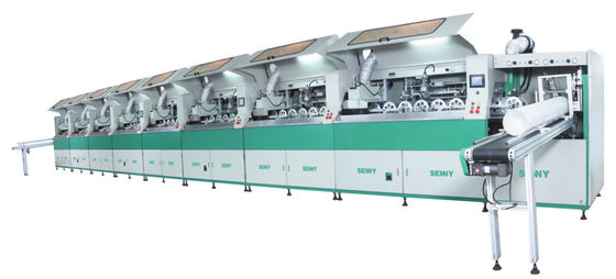 8 Stasiun 2000pcs/Hr Mesin Pencetakan Layar Otomatis 600x250mm