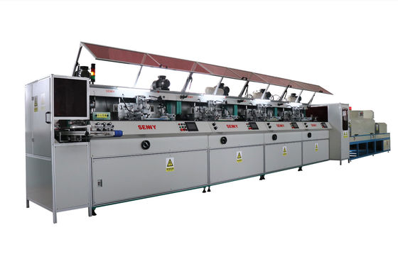 4 Warna 4 Stasiun 2400pcs/Hr Multicolor Screen Printing Machine 350x250mm