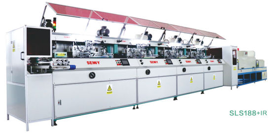 5 Stasiun 6000pcs/Hr Botol Perlengkapan Pencetakan Layar 300x250mm