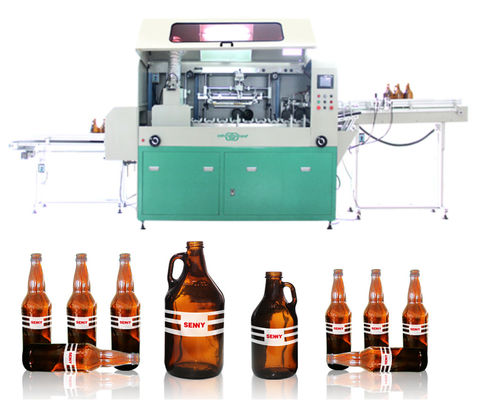 CE 2400pcs / Jam Mesin Sablon Sepenuhnya Otomatis Untuk Botol Kaca Glass