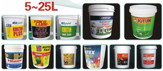 5 ~ 30 Liter Round Bucket Mesin Sablon Otomatis Untuk Ember 12 Warna