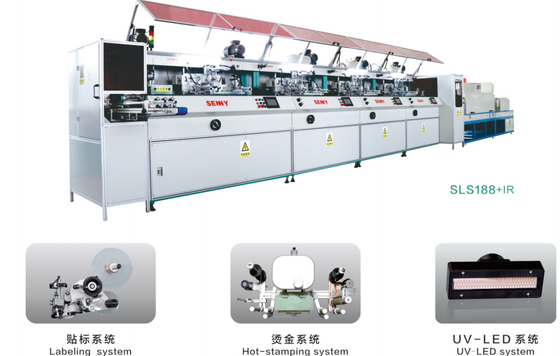 Struktur Gabungan Modular Mesin Sablon Otomatis Servo Driven UV Curing