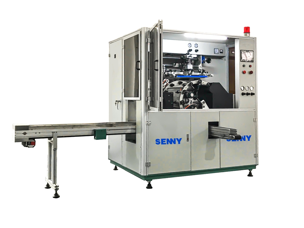 Mesin Pencetak Border Caps Kosmetik Satu Warna Servo Silk Printing Machine Supplier