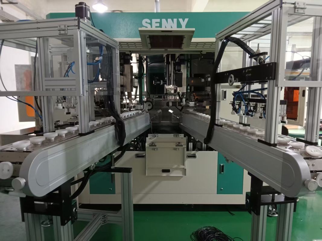 Mesin Sablon Layar Otomatis Penuh 6 Warna Untuk Berbagai Bentuk Botol