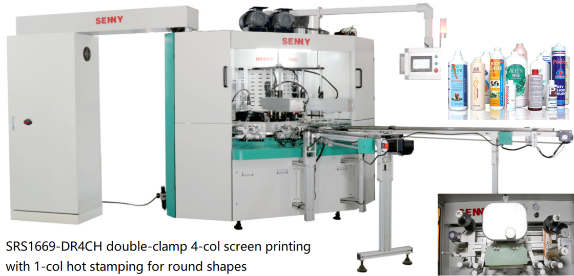 Mesin Sablon Layar Multi Warna CNC Botol 6 Stasiun Pencetakan 45pcs/Menit