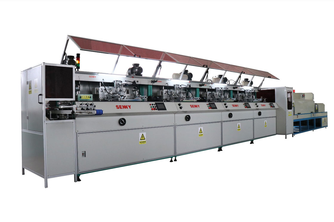 4 Warna 4 Stasiun 2400pcs/Hr Multicolor Screen Printing Machine 350x250mm